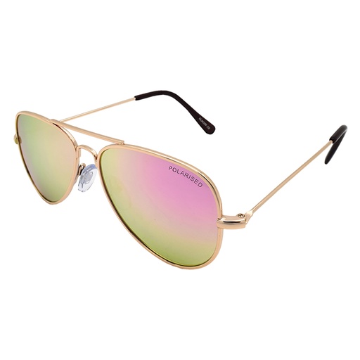 [9337217024460] Mangrove Jacks Kids MJK059 C9 Gold & Dark Brown / Peach Revo Polarised Lenses
