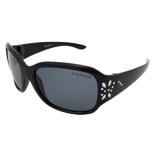 [9337217024583] Mangrove Jacks Kids MJK062 C1 Matte Black w Silver Butterfly / Smoke Polarised Lenses