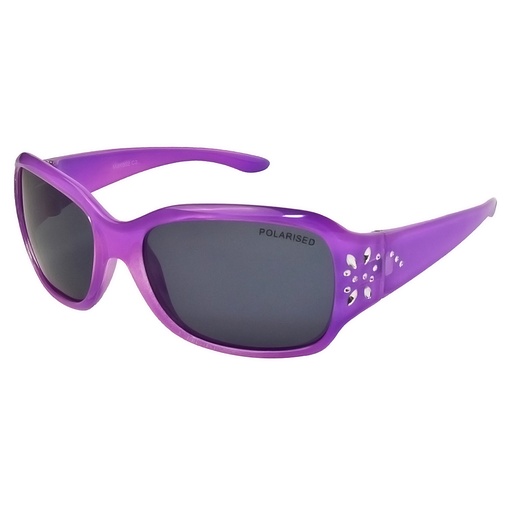 [9337217024590] Mangrove Jacks Kids MJK062 C2 Crystal Purple w Silver Butterfly / Smoke Polarised Lenses