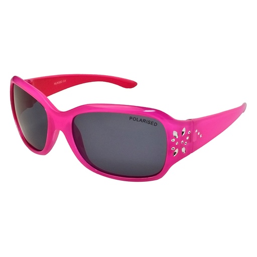 [9337217024613] Mangrove Jacks Kids MJK062 C4 Crystal Rose Pink w Silver Butterfly / Smoke Polarised Lenses