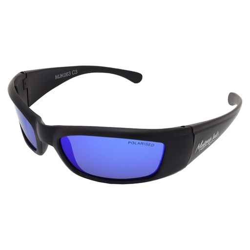 [9337217024651] Mangrove Jacks Kids MJK063 C3 Matte Black / Blue Revo Polarised Lenses