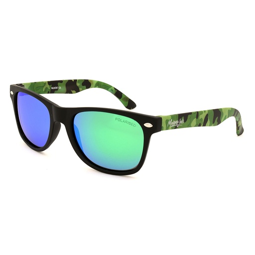 [9337217025153] Mangrove Jacks Kids MJK067 C5 Matte Black & Matte Green Camo / Green Revo Polarised Lenses