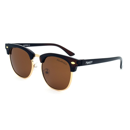 [9337217025238] Mangrove Jacks Kids MJK069 C3 Dark Crystal Brown & Light Gold / Brown Polarised Lenses