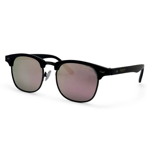 [9340457028617] Mangrove Jacks Kids MJK72 C3 Shiny Black w Gunmetal / Smoke w Pink Revo Polarised Lenses