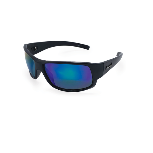 [9340457015174] Mangrove Jacks Layback C11 Matte Black / Green Revo Polarised Lenses