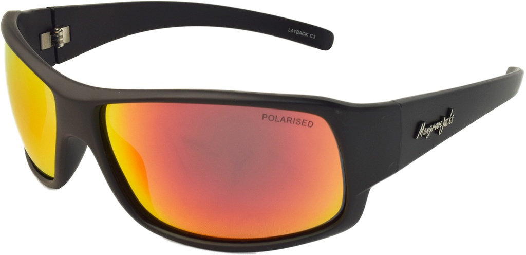 Mangrove Jacks Layback C3 Black / Red Revo Polarised Lenses