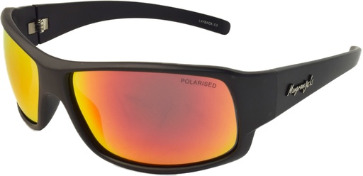 [9340457011824] Mangrove Jacks Layback C3 Black / Red Revo Polarised Lenses
