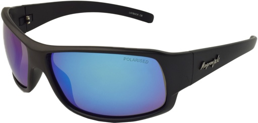 [9340457015167] Mangrove Jacks Layback C8 Matte Black / Ice Blue Revo Polarised Lenses