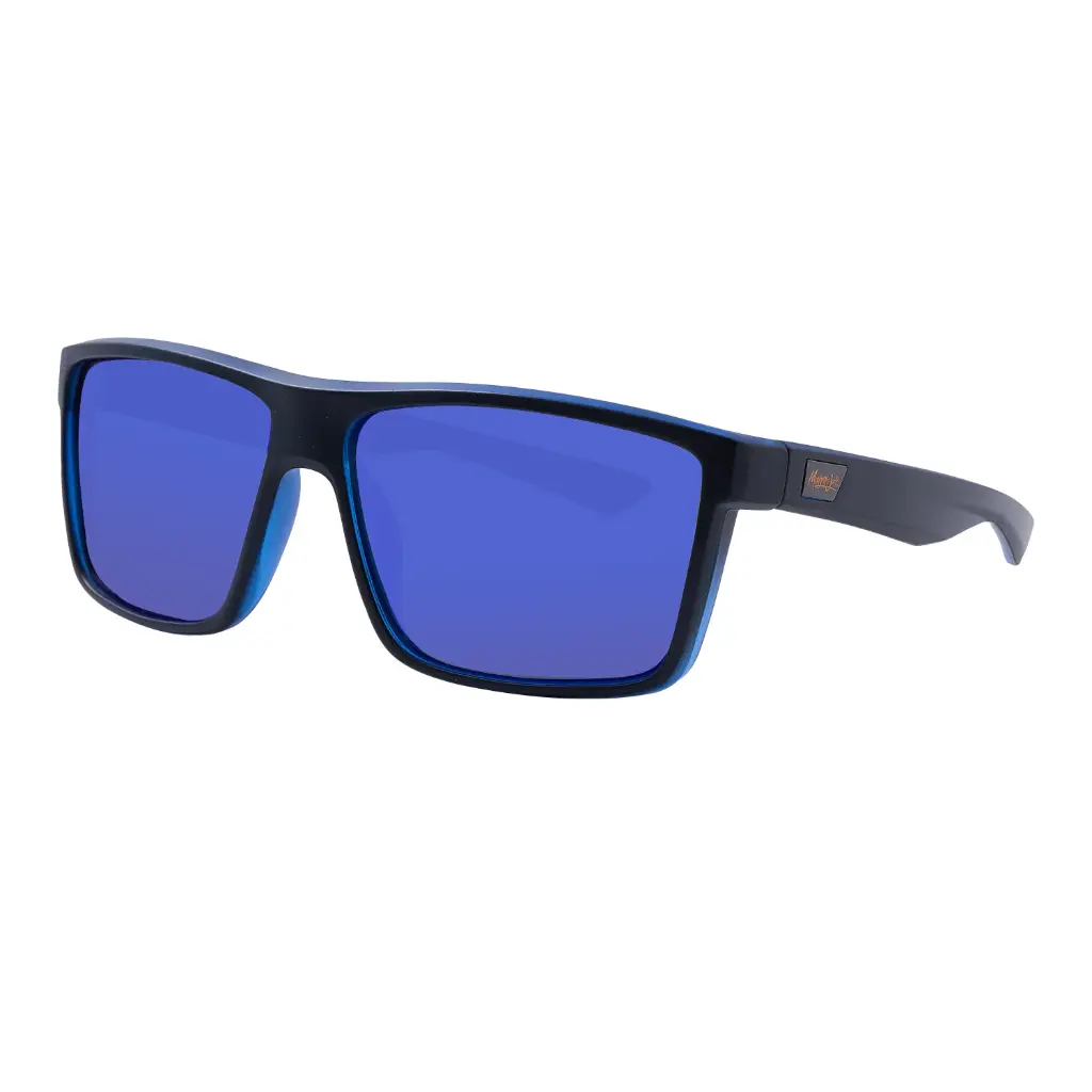 Mangrove Jacks Moonraker C2 Matte Black w Matte Crystal Blue / Blue Revo Mirror Polarised Lenses