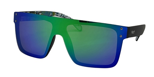 [9340457030788] Mangrove Jacks Never Say Never C11 Matte Black / Green Revo Polarised Lenses