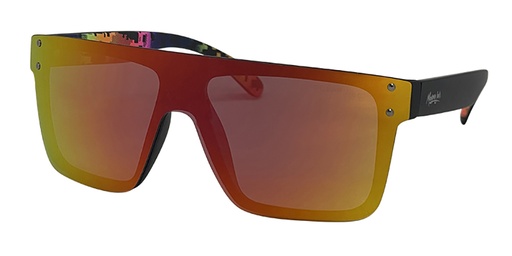 [9340457030726] Mangrove Jacks Never Say Never C3 Matte Black / Red Revo Polarised Lenses