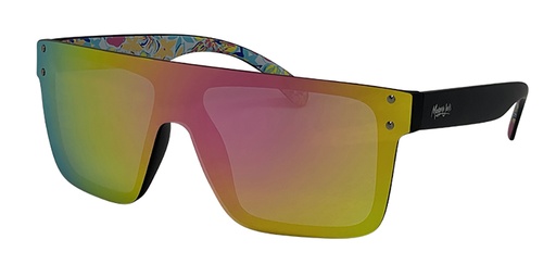 [9340457030740] Mangrove Jacks Never Say Never C6 Matte Black / Pink Revo Polarised Lenses