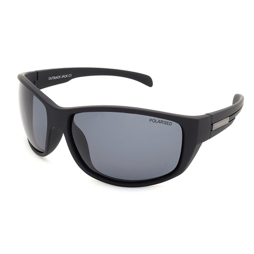[9337217024200] Mangrove Jacks Outback Jack C1 Matte Black / Smoke Polarised Lenses