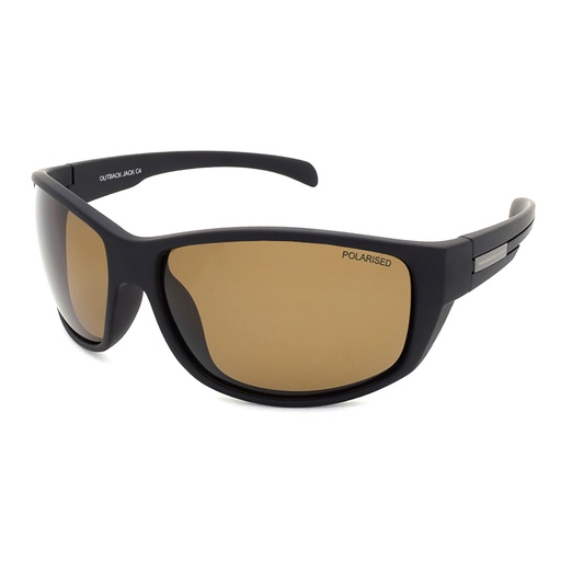 [9337217024231] Mangrove Jacks Outback Jack C4 Matte Black / Brown Polarised Lenses