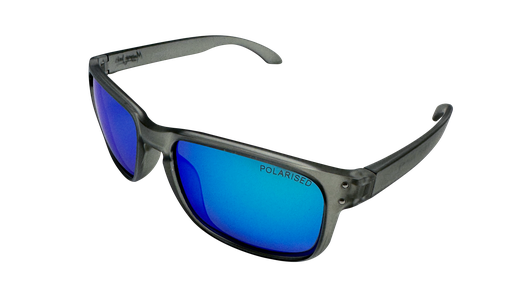 [9337217028390] Mangrove Jacks Parker C9 Matte Crystal Smoke / Smoke With Ice Blue Revo Polarised Lenses