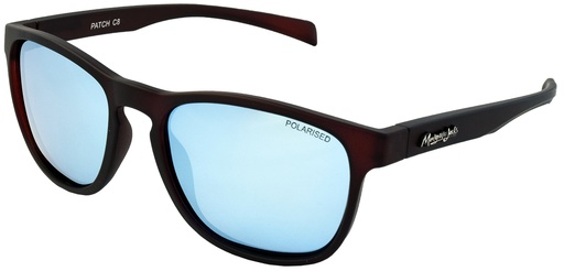 [9340457019400] Mangrove Jacks Patch C8 Matte Crystal Dark Brown / Ice Blue Revo Polarised Lenses