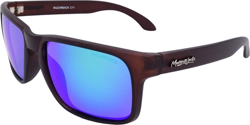 [9340457016386] Mangrove Jacks Razorback C11 Matte Black / Green Revo Polarised Lenses