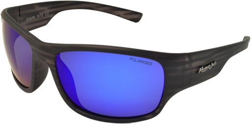 [9340457019677] Mangrove Jacks Shark Bite C2 Matte Crystal Grey / Blue Revo Polarised Lenses