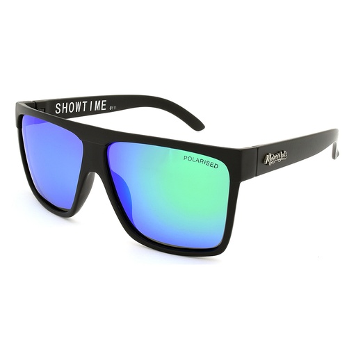 [9337217005766] Mangrove Jacks Showtime C11 Matte Black / Green Revo Polarised Lenses
