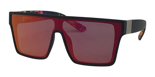 [9340457030801] Mangrove Jacks Sin by The Sea C3 Matte Black / Red Revo Polarised Lenses