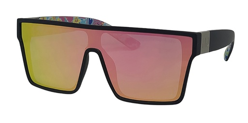[9340457030825] Mangrove Jacks Sin by The Sea C6 Matte Black / Pink Revo Polarised Lenses