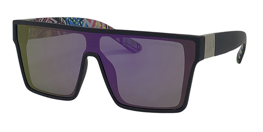 [9340457030832] Mangrove Jacks Sin by The Sea C7 Matte Black / Purple Revo Polarised Lenses