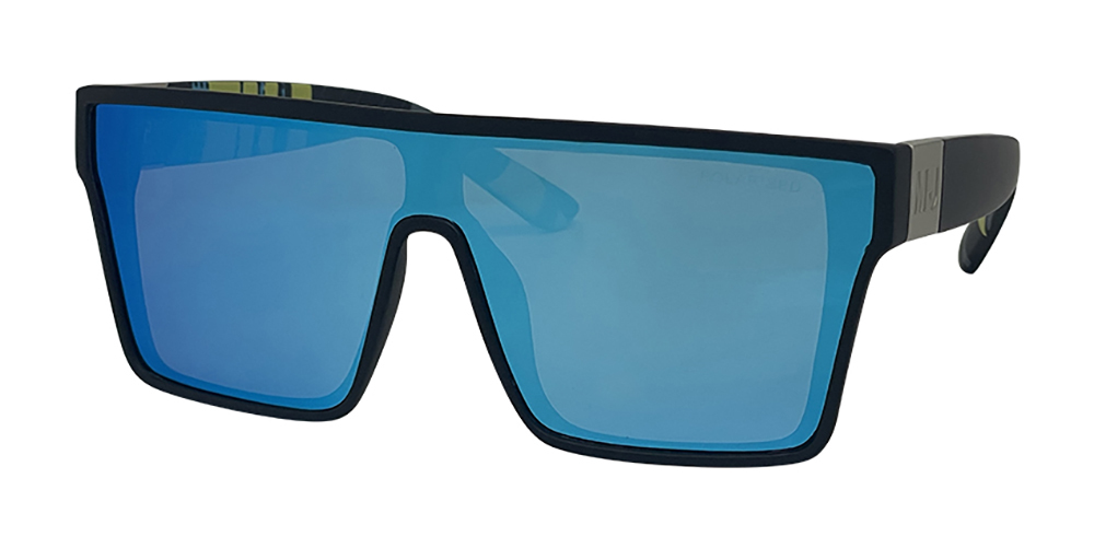 Mangrove Jacks Sin by The Sea C8 Matte Black / Ice Blue Revo Polarised Lenses