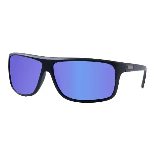 [9340457035561] Mangrove Jacks Skyfall C2 Matte Black / Blue Revo Mirror Polarised Lenses