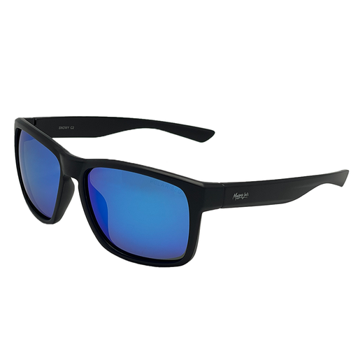 [9340457027238] Mangrove Jacks Snowy C2 Matte Black / Smoke w Blue Revo Polarised Lenses