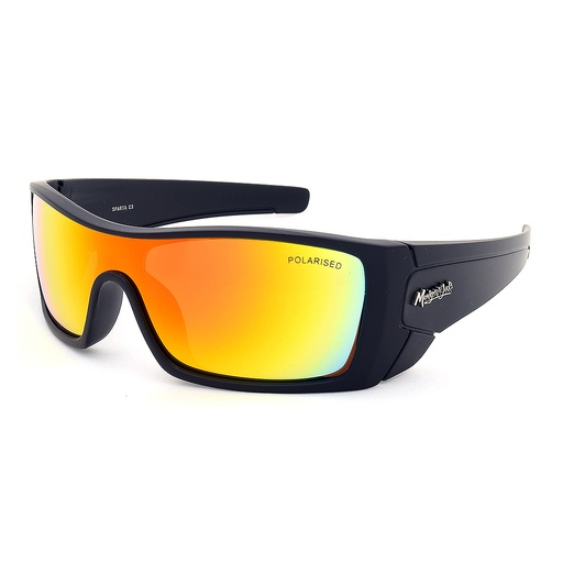 [9337217005841] Mangrove Jacks Sparta C3 Matte Black / Red Revo Polarised Lenses