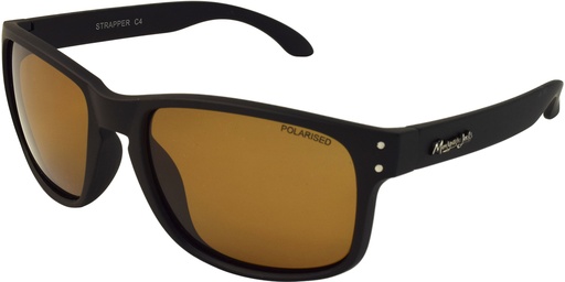 [9340457019561] Mangrove Jacks Strapper C4 Matte Black / Brown Polarised Lenses