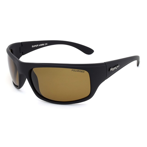[9337217024286] Mangrove Jacks Super Hawk C4 Matte Black / Brown Polarised Lenses