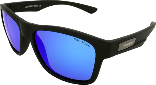 [9340457019783] Mangrove Jacks Surfer Dan C8 Matte Black / Ice Blue Revo Polarised Lenses