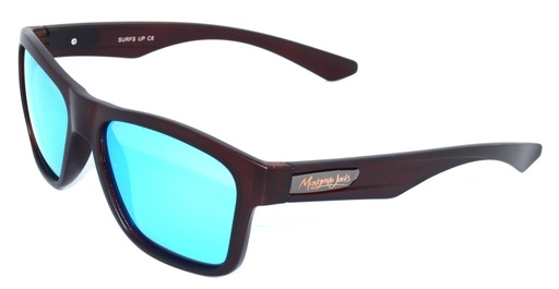 [9340457011756] Mangrove Jacks Surfs Up C8 Crystal Brown / Ice Blue Revo Polarised Lenses