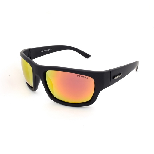 [9340457013828] Mangrove Jacks The Monster C3 Matte Black / Red Revo Polarised Lenses