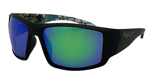 [9340457031051] Mangrove Jacks Tromso C11 Matte Black / Green Revo Polarised Lenses