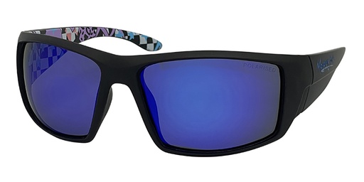 [9340457030993] Mangrove Jacks Tromso C2 Matte Black / Blue Revo Polarised Lenses