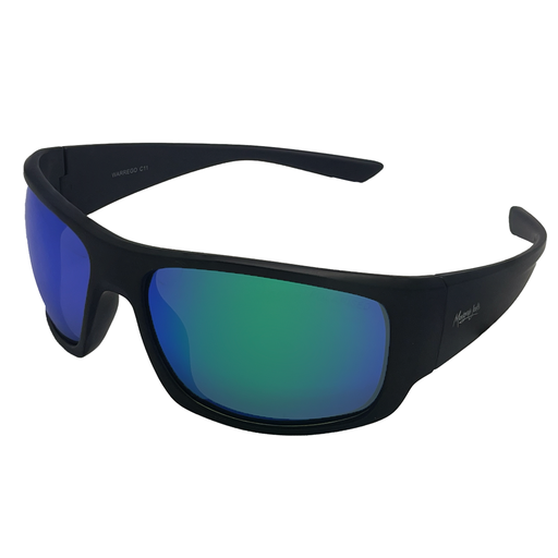 [9340457027030] Mangrove Jacks Warrego C11 Matte Black / Smoke w Green Revo Polarised Lenses