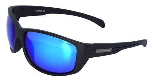 [9340457013859] Mangrove Jacks Wasted C2 Matte Black / Blue Revo Polarised Lenses