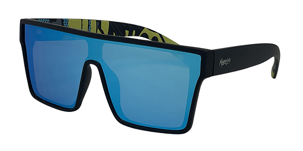 Mangrove Jacks What You Need C8 Matte Black / Ice Blue Revo Polarised Lenses