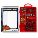 Mangrove Jacks Flathead Fishing Pack | Hooks, Swivels, Sinkers in Compact Tackle Box